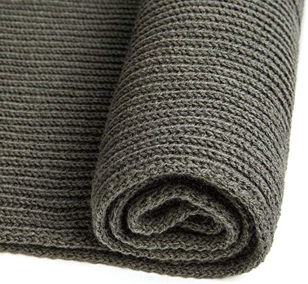 EONPOW Warm Autumn and Winter Scarf, Unisex Pure Color Winter Neck Warm Knitting Yarn Scarf - Image 4
